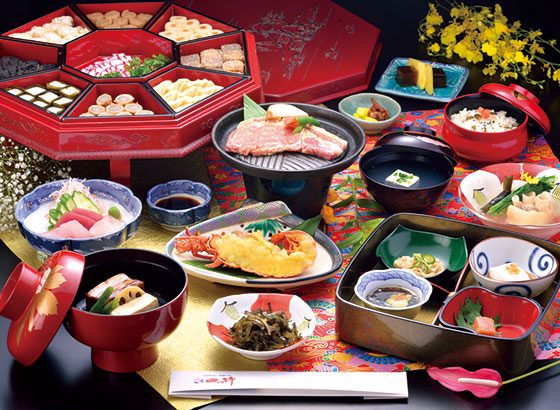 琉球料理と琉球舞踊 四つ竹